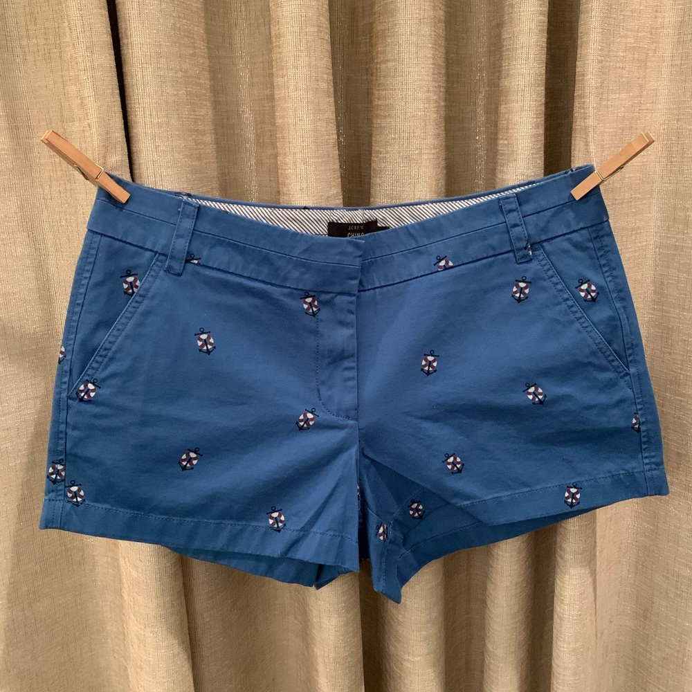 NWT jcrew blue anchor nautical shorts
